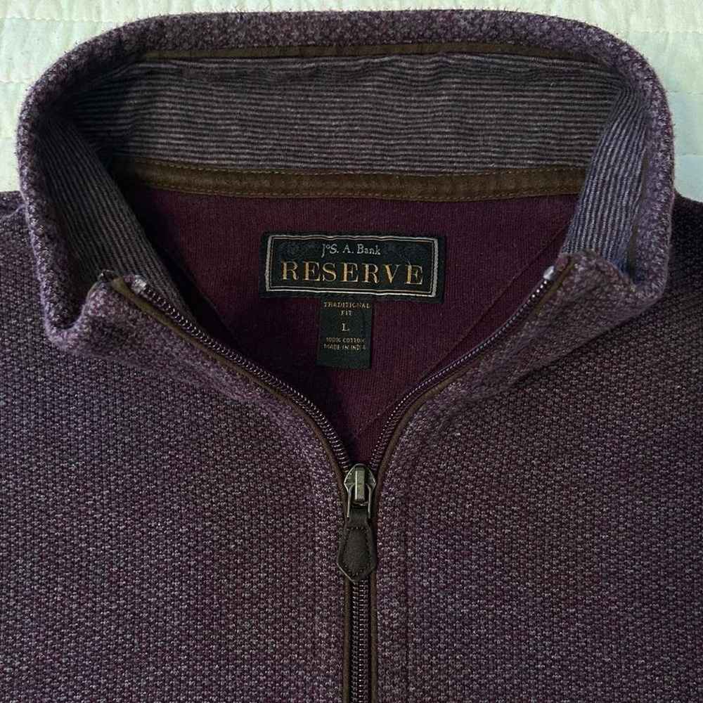 Purple Jos A Bank Reserve Quarter Zip